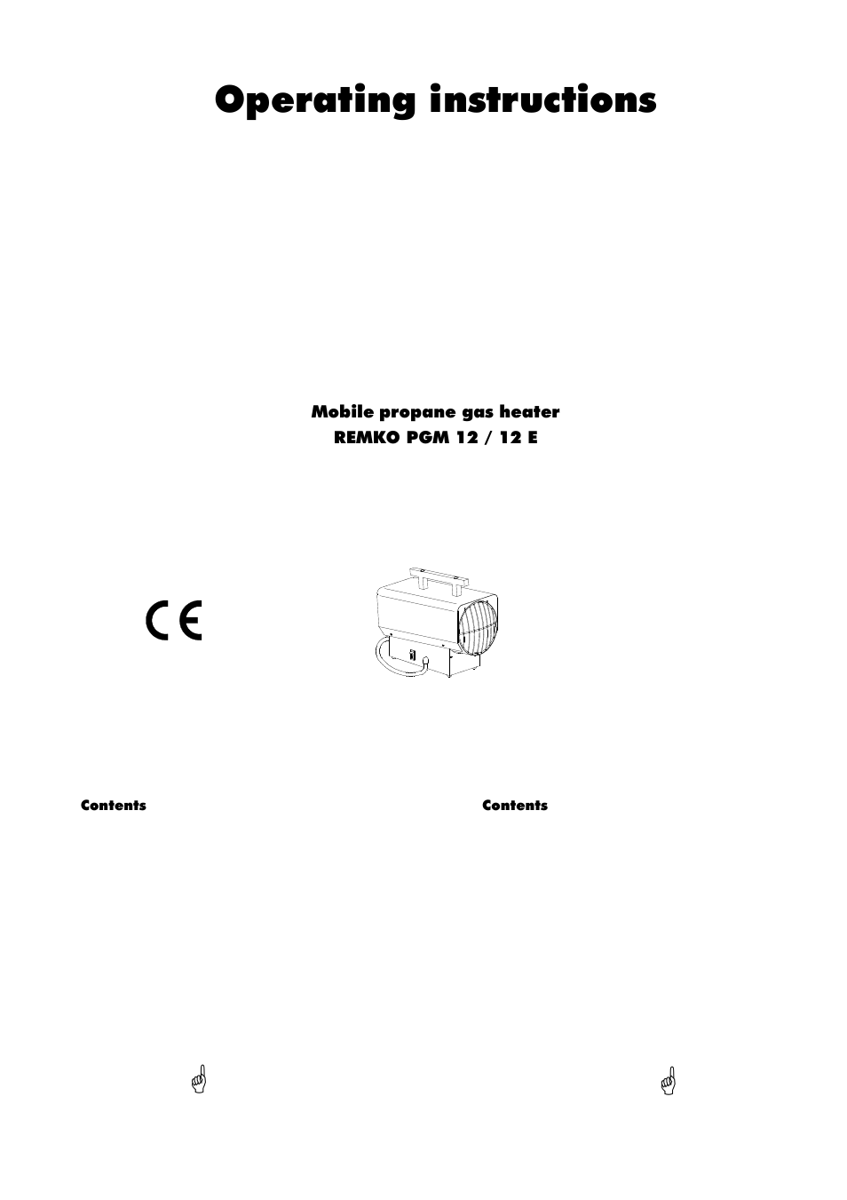 Operating instructions | REMKO PG 12E User Manual | Page 3 / 16