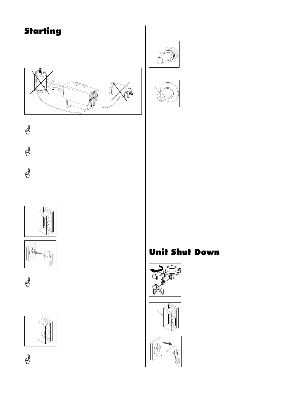 Unit shut down, Starting | REMKO PG 12E User Manual | Page 7 / 16