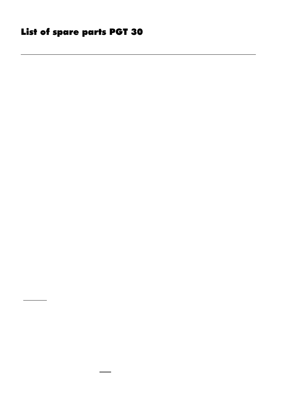 List of spare parts pgt 30 | REMKO PGM 100 User Manual | Page 9 / 16