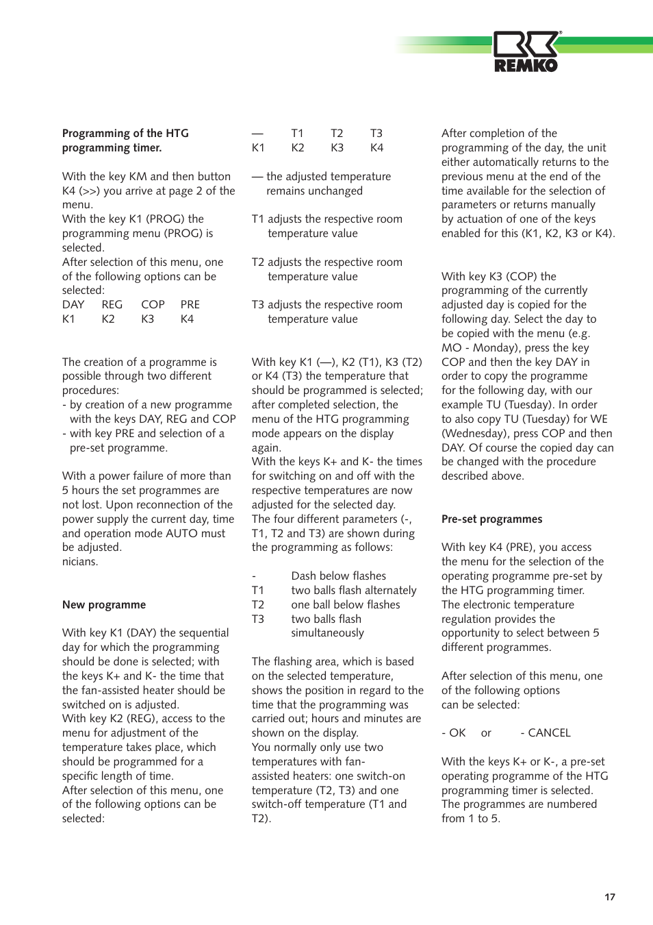 REMKO GPM User Manual | Page 17 / 48