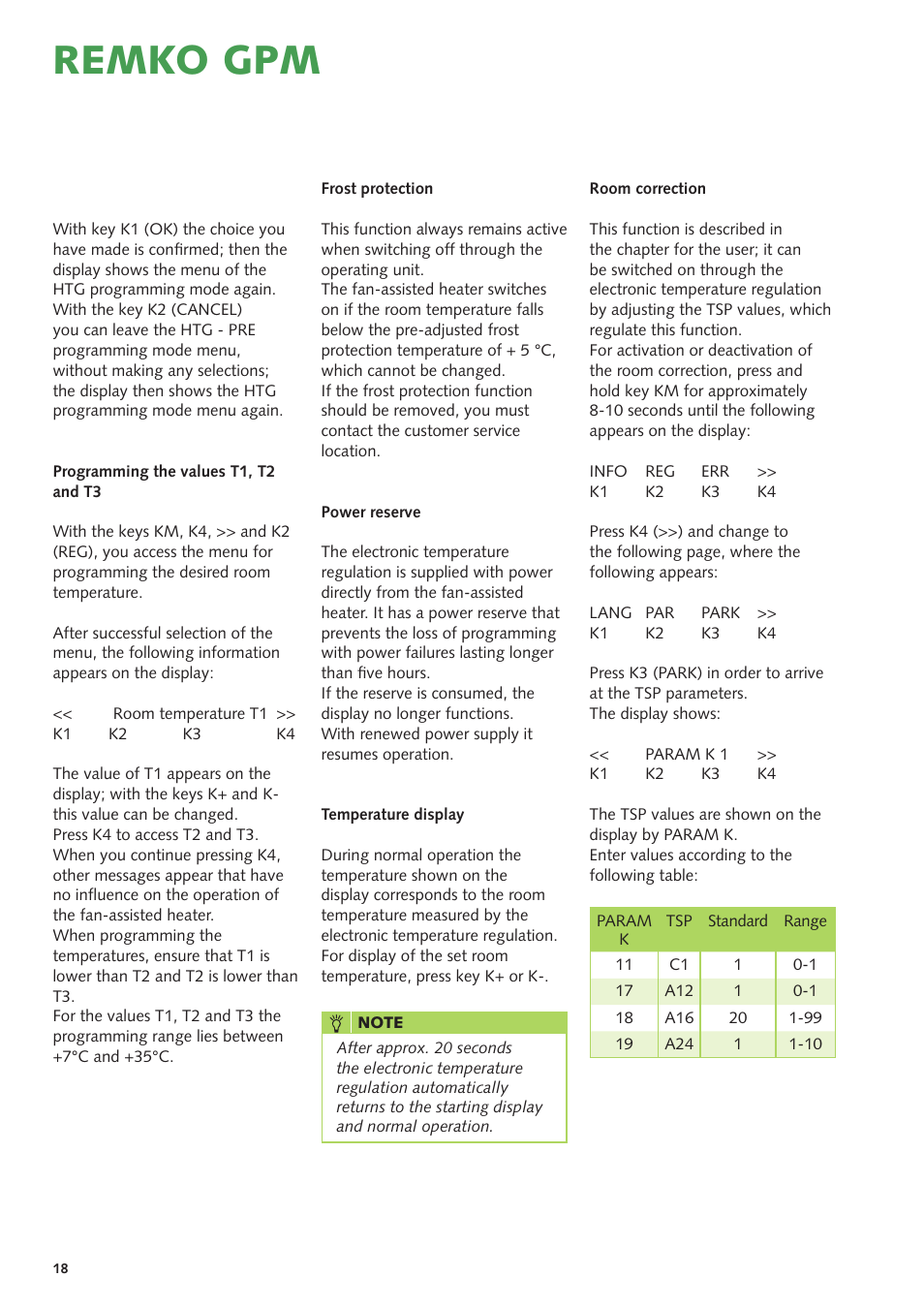 Remko gpm | REMKO GPM User Manual | Page 18 / 48