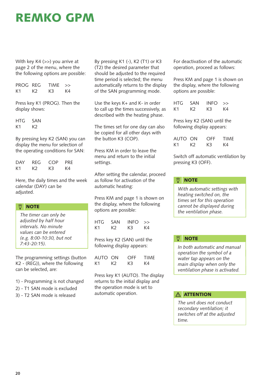 Remko gpm | REMKO GPM User Manual | Page 20 / 48