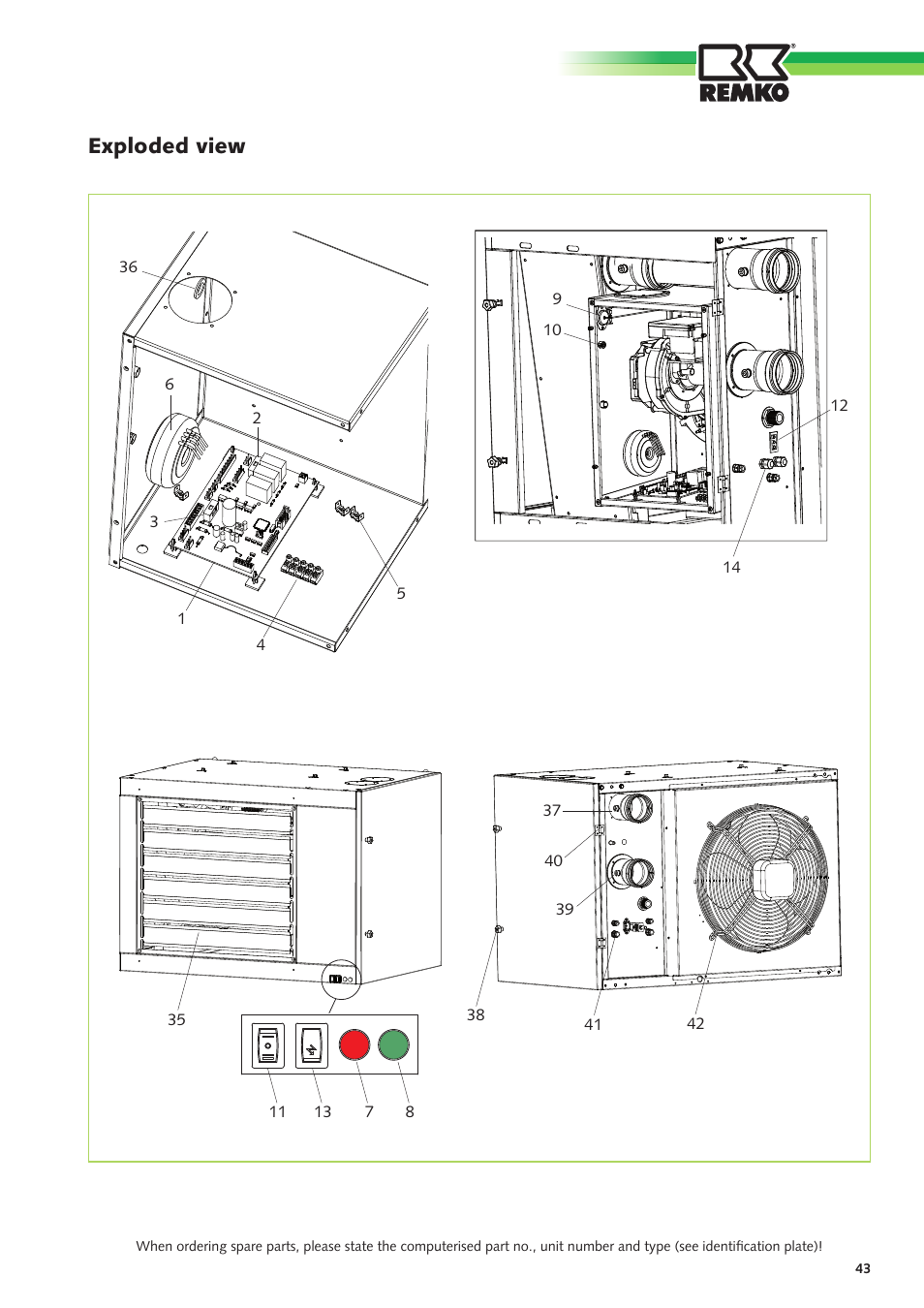 Exploded view | REMKO GPM User Manual | Page 43 / 48
