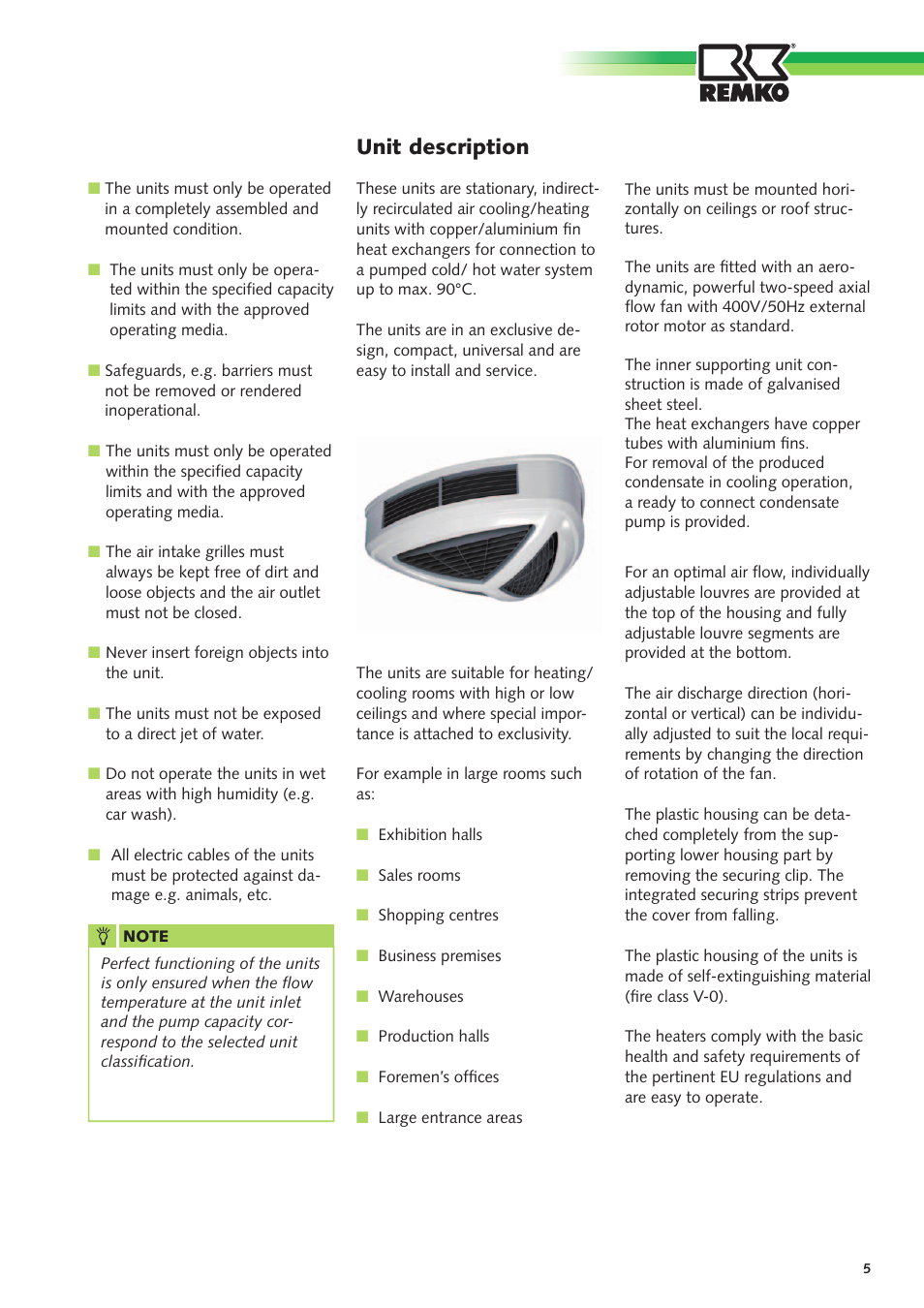 Unit description | REMKO PWL User Manual | Page 5 / 24