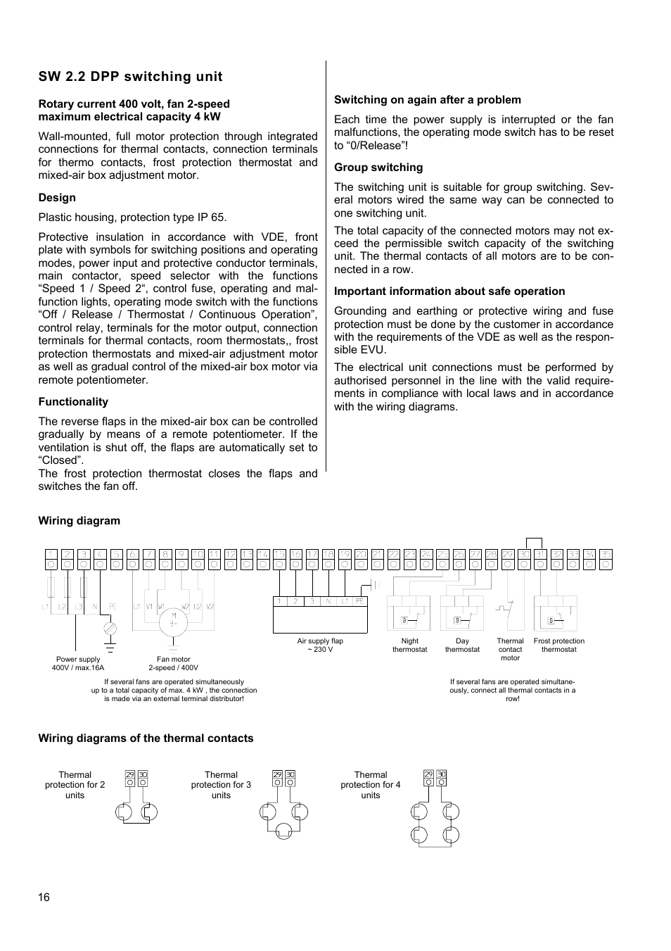 Sw 2.2 dpp switching unit | REMKO PWW 6000 User Manual | Page 16 / 20