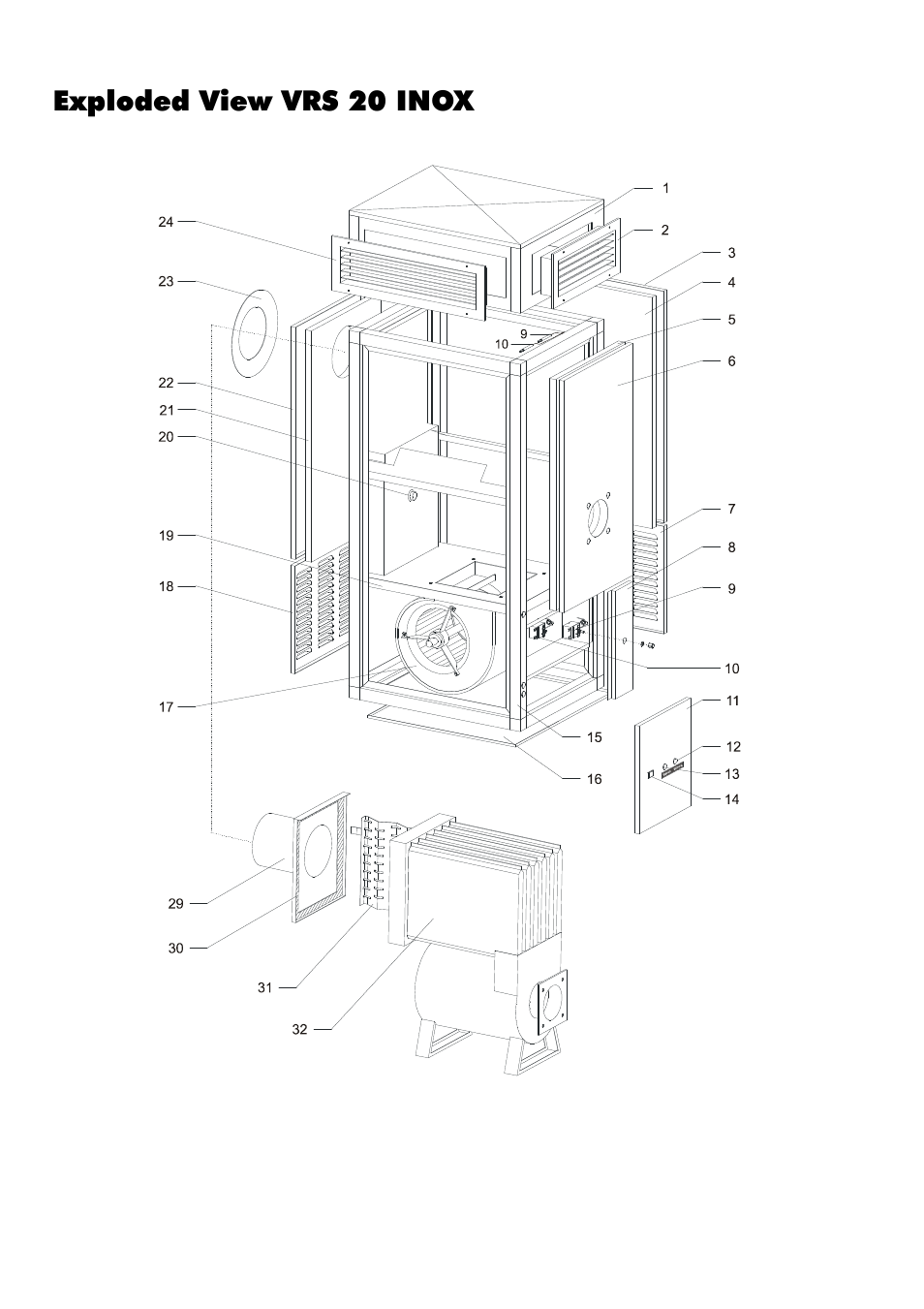 Exploded view vrs 20 inox | REMKO VRS 20 User Manual | Page 22 / 32