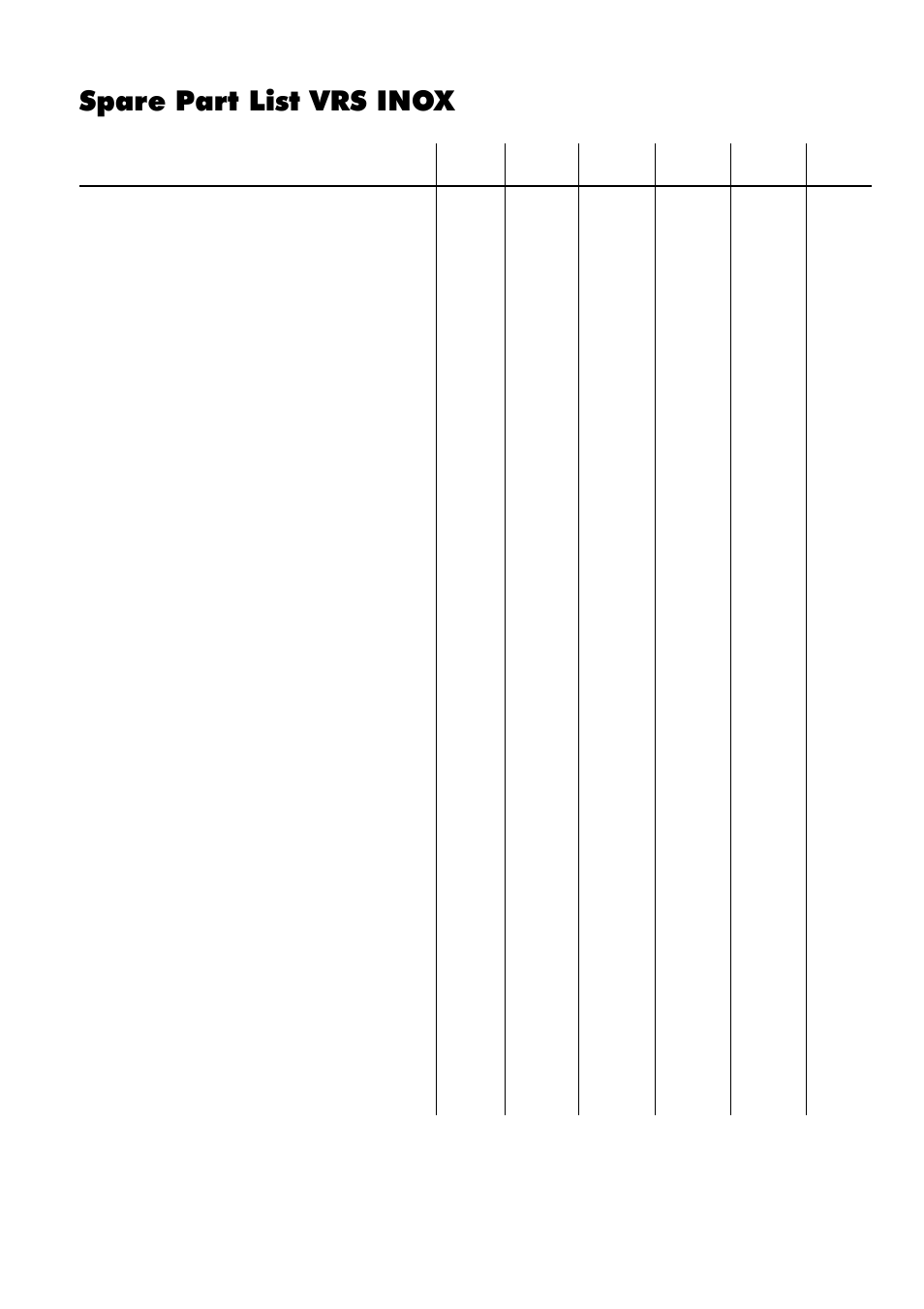 Spare part list vrs inox | REMKO VRS 20 User Manual | Page 25 / 32