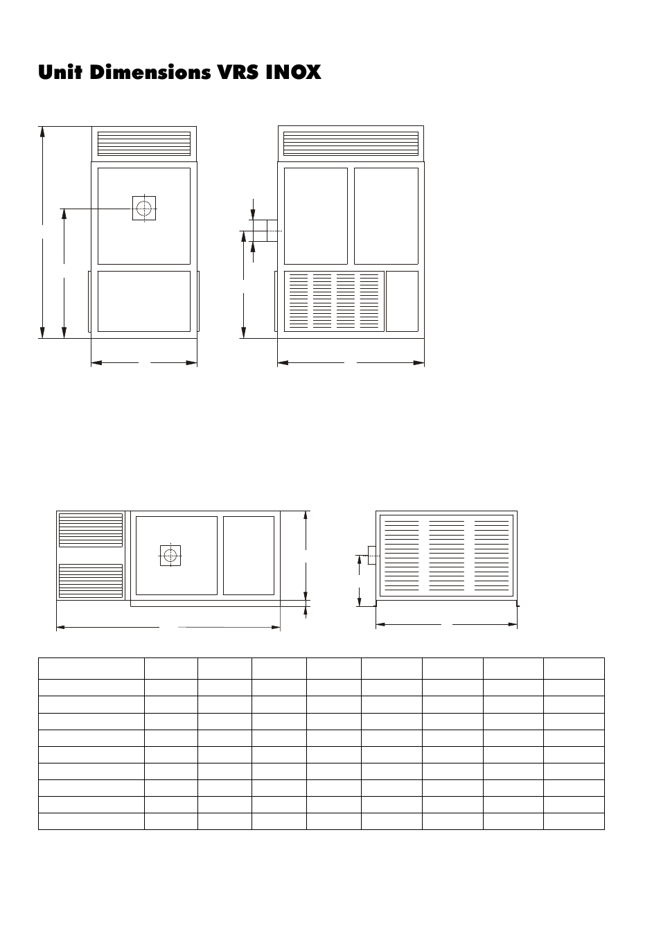 Unit dimensions vrs inox | REMKO VRS 20 User Manual | Page 28 / 32