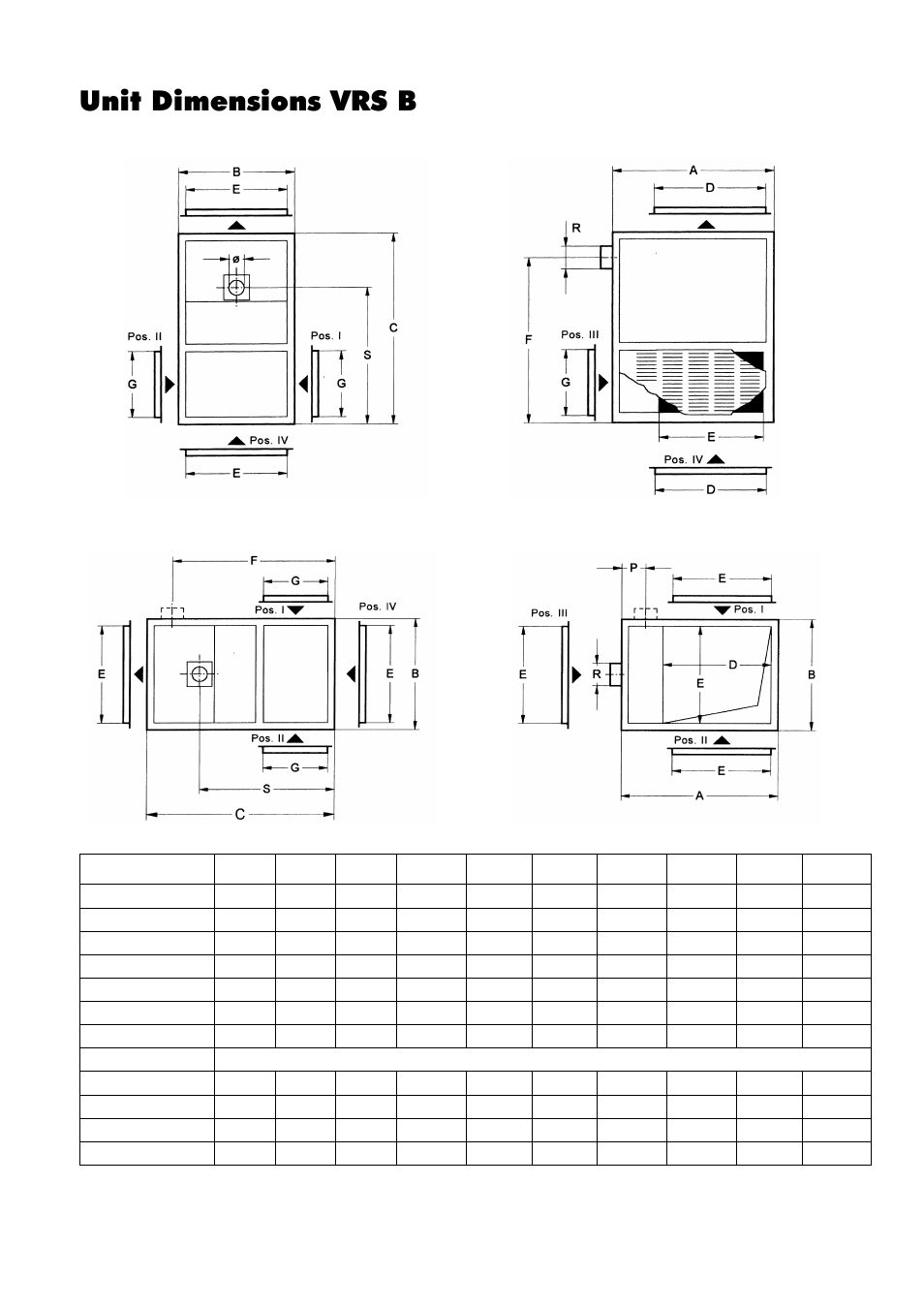 Unit dimensions vrs b | REMKO VRS 20 User Manual | Page 29 / 32