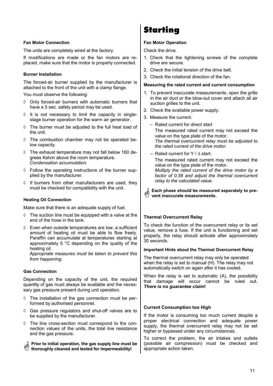 Starting | REMKO VRS 25 INOX User Manual | Page 11 / 24