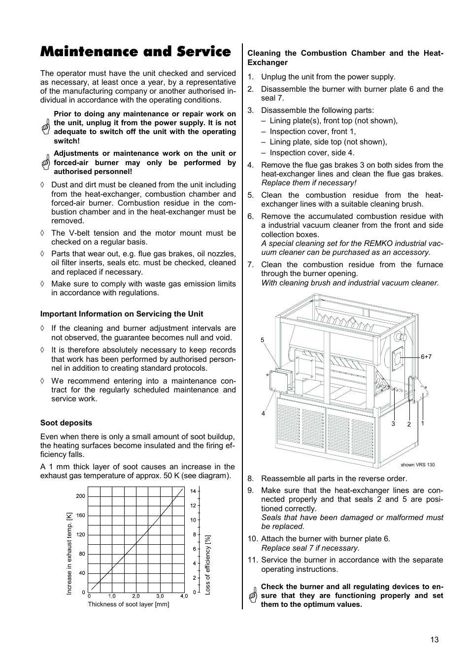 Maintenance and service | REMKO VRS 25 INOX User Manual | Page 13 / 24