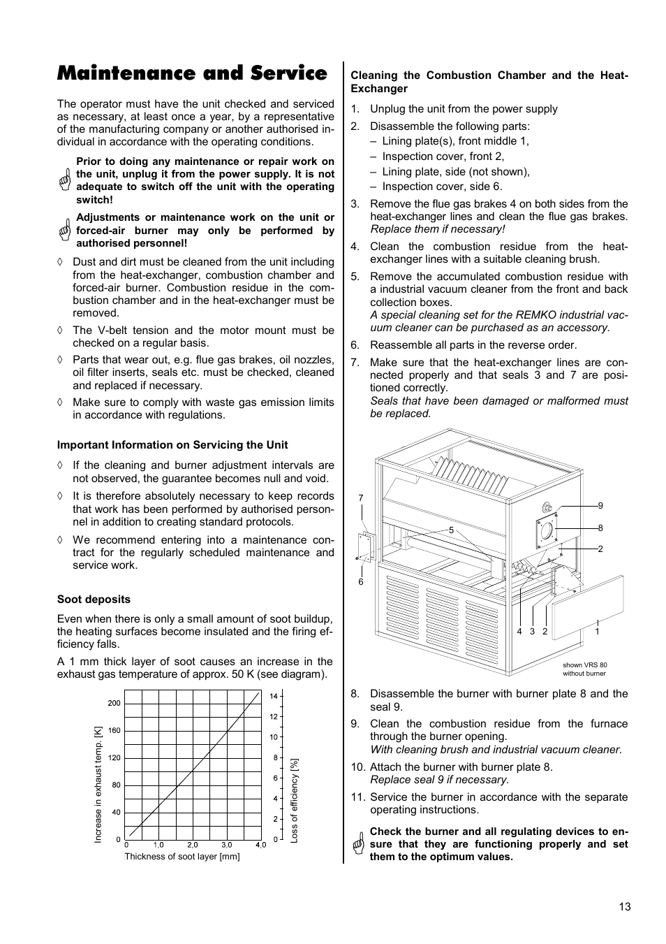 Maintenance and service | REMKO VRS-B User Manual | Page 13 / 24