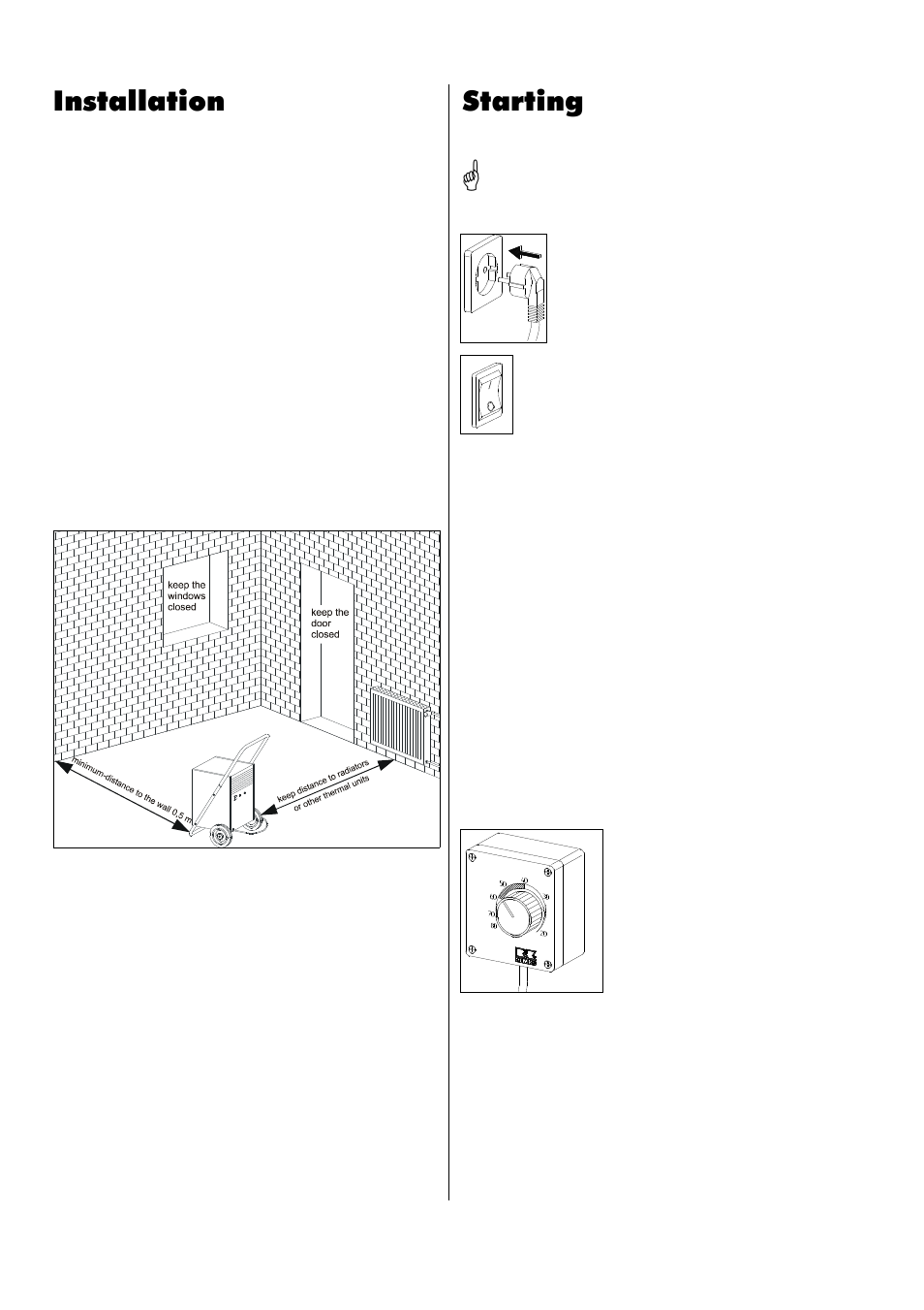 Starting, Installation | REMKO AMT 30 User Manual | Page 8 / 16