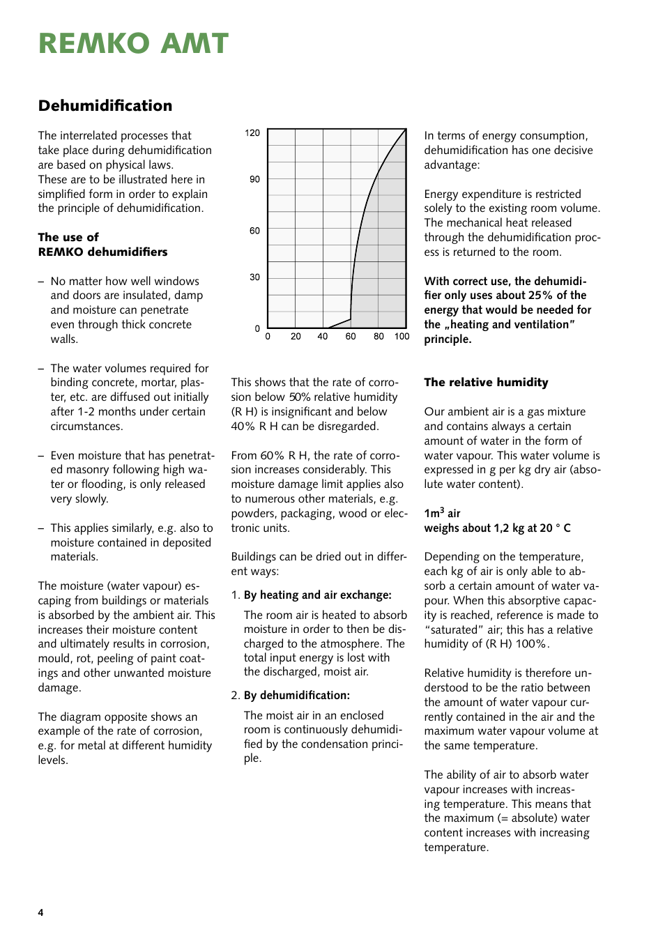 Remko amt, Dehumidiﬁcation | REMKO AMT 40E User Manual | Page 4 / 24