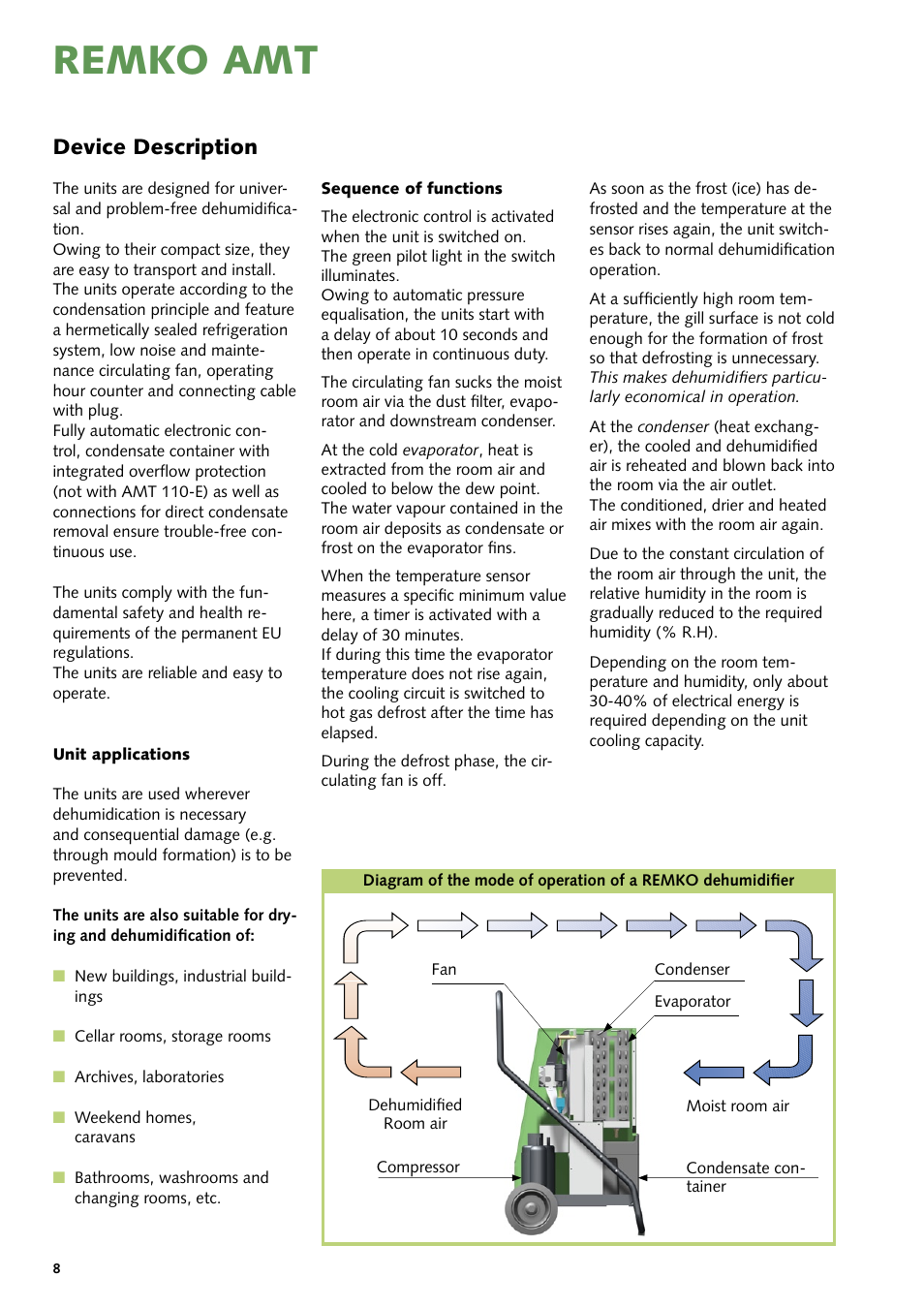 Remko amt, Device description | REMKO AMT 40E User Manual | Page 8 / 24