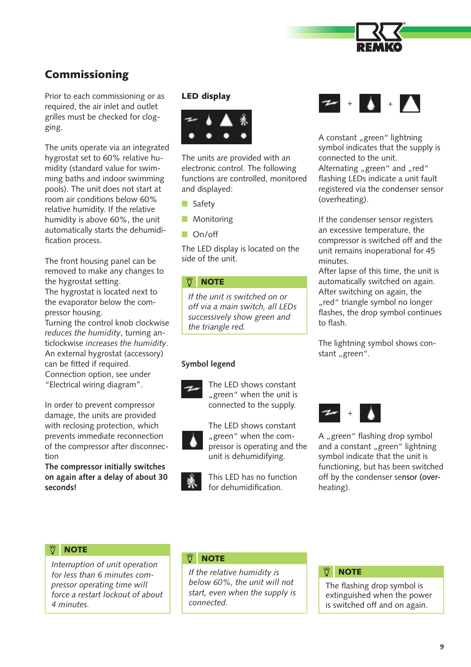 Commissioning | REMKO SLE 40 User Manual | Page 9 / 20