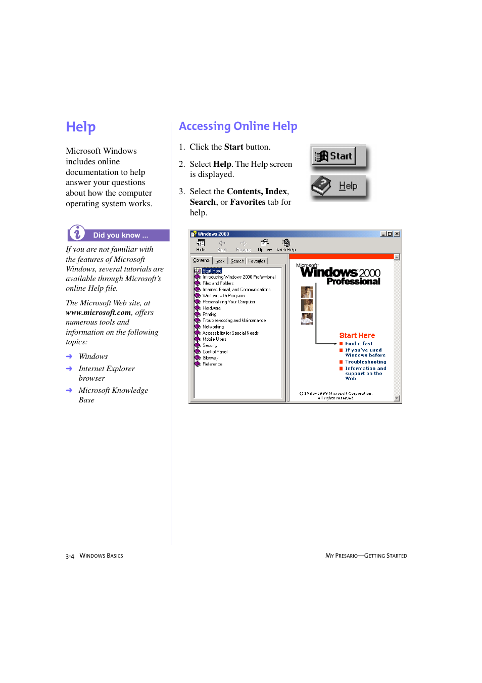 Help, Accessing online help, Help -4 | Accessing online help -4 | Compaq 233789-371 User Manual | Page 31 / 101