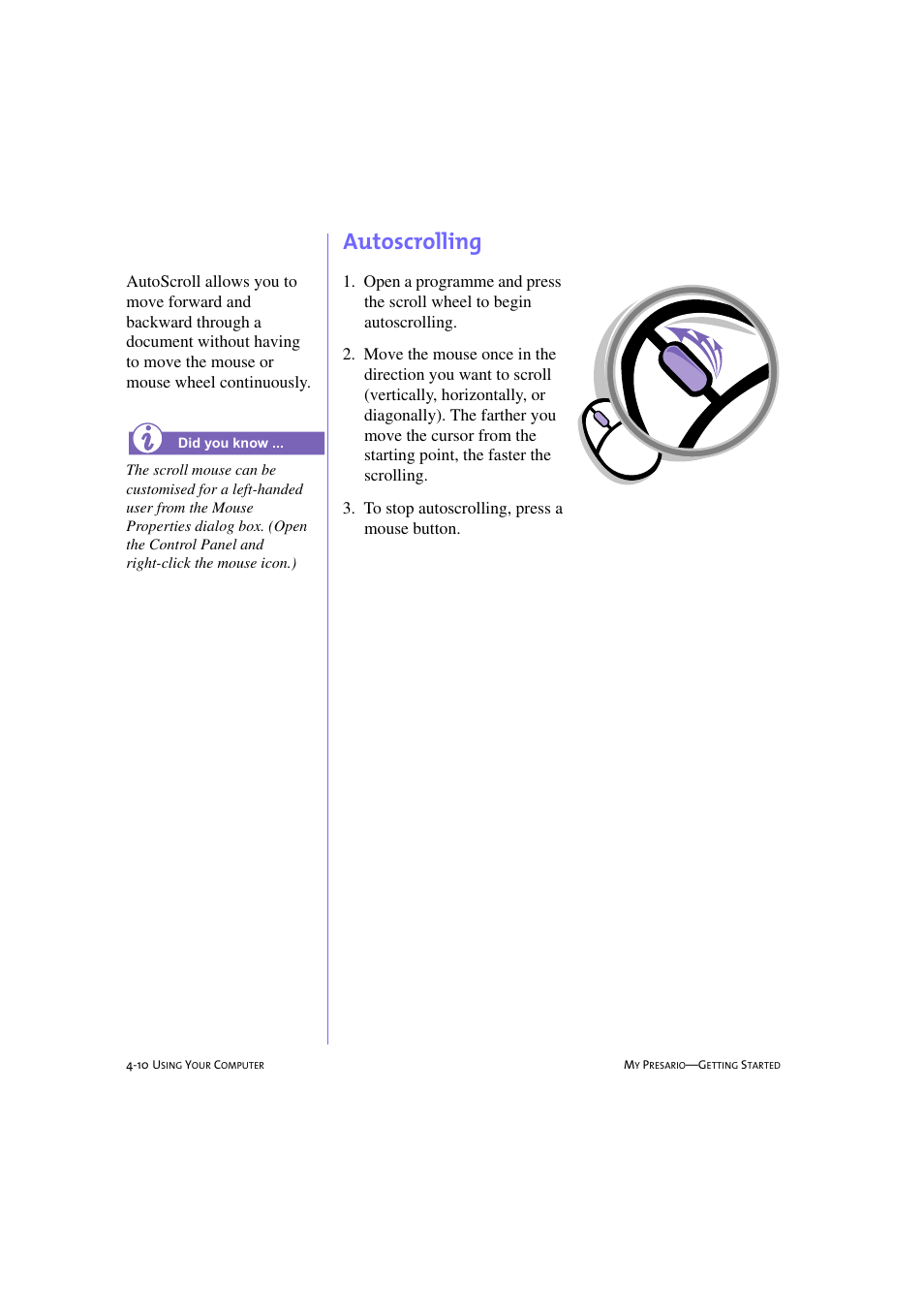 Autoscrolling, Autoscrolling -10 | Compaq 233789-371 User Manual | Page 41 / 101