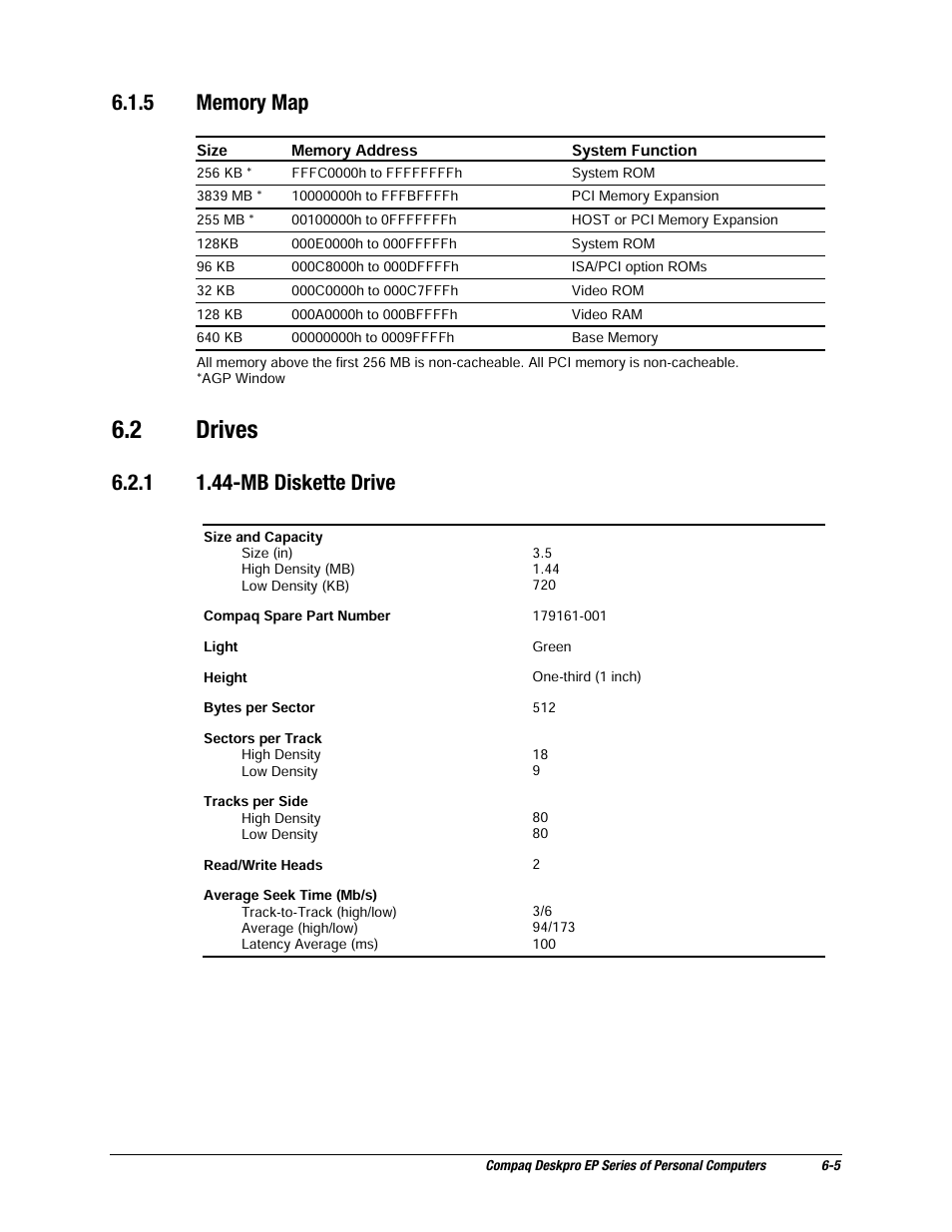 2 drives, 1 1.44-mb diskette drive | Compaq EP Series User Manual | Page 113 / 126