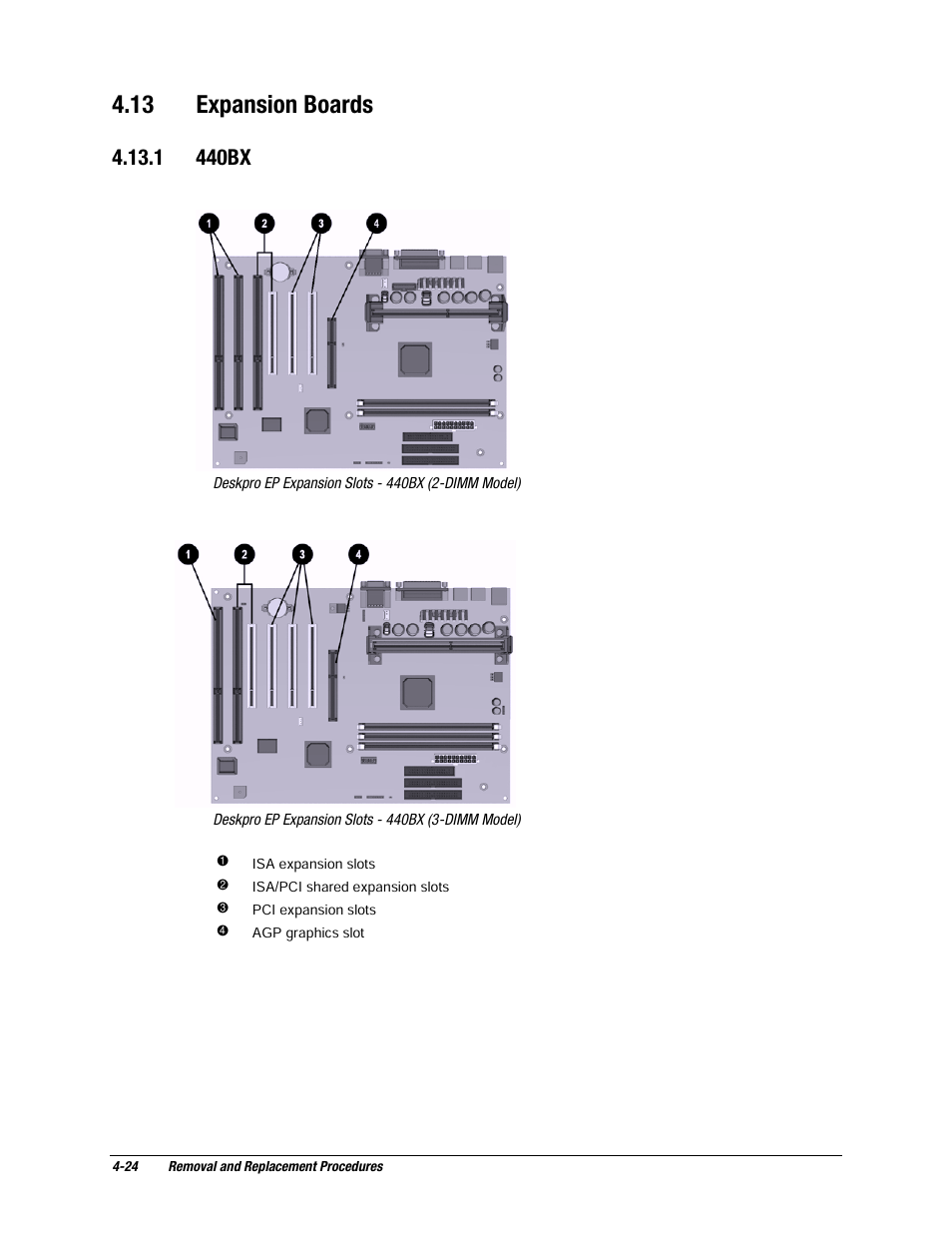 13 expansion boards, 1 440bx | Compaq EP Series User Manual | Page 67 / 126