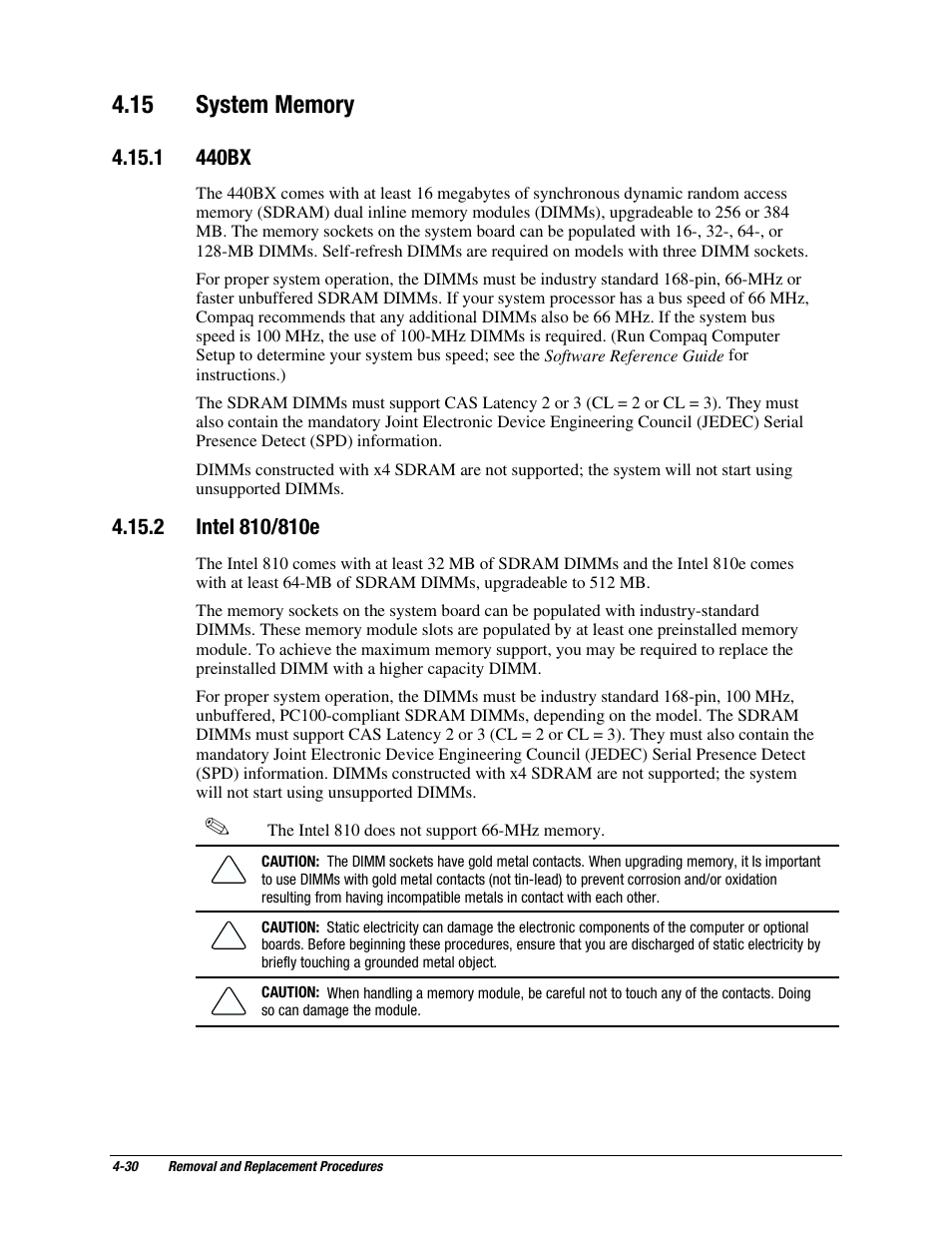 15 system memory, System memory | Compaq EP Series User Manual | Page 73 / 126