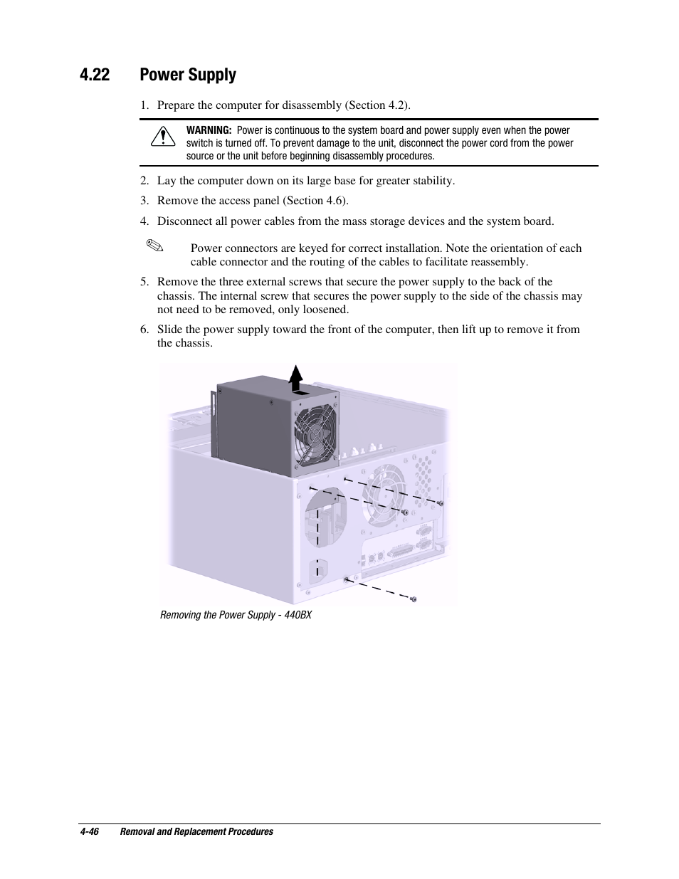 22 power supply, Power supply | Compaq EP Series User Manual | Page 89 / 126