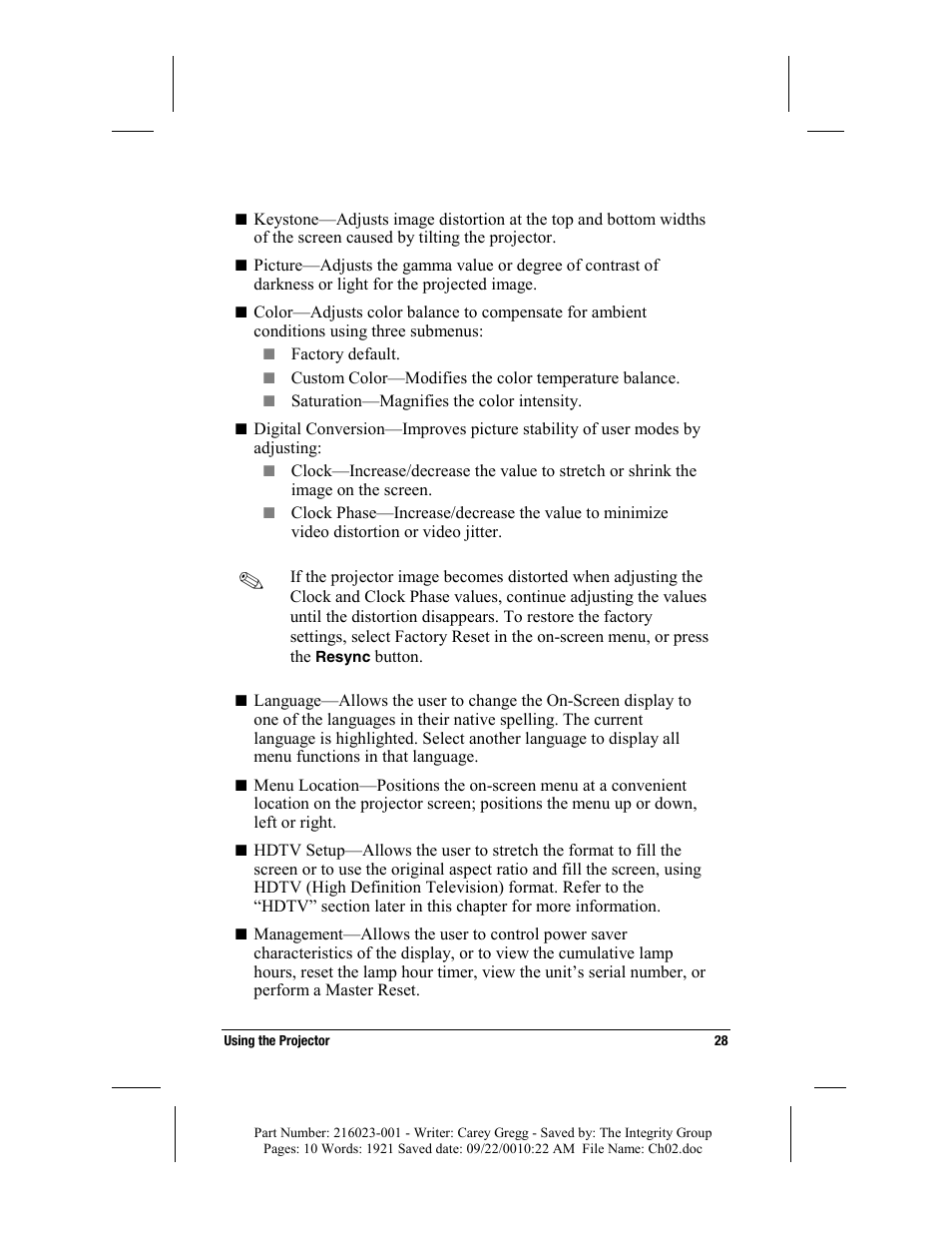 Compaq MP2800 User Manual | Page 28 / 61
