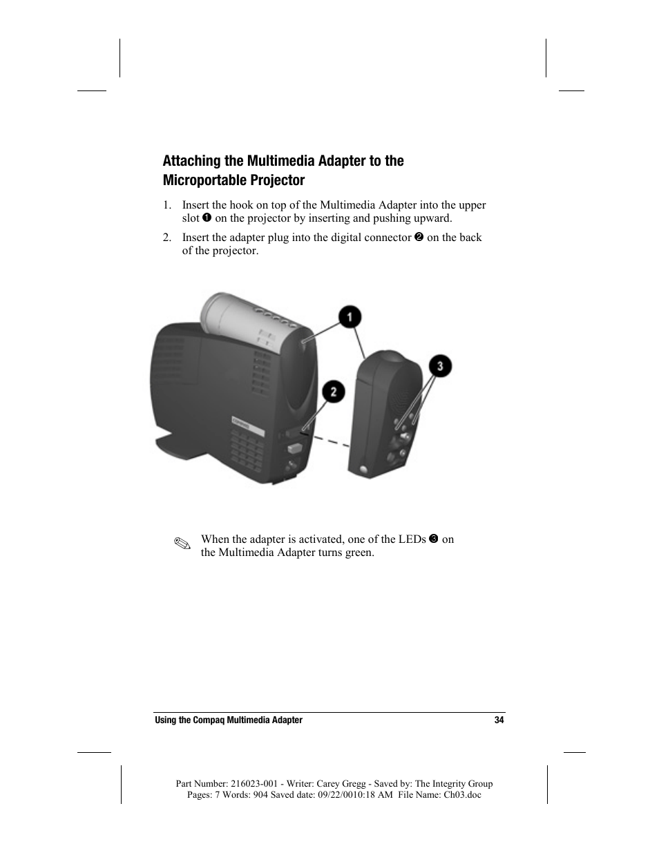 Compaq MP2800 User Manual | Page 34 / 61