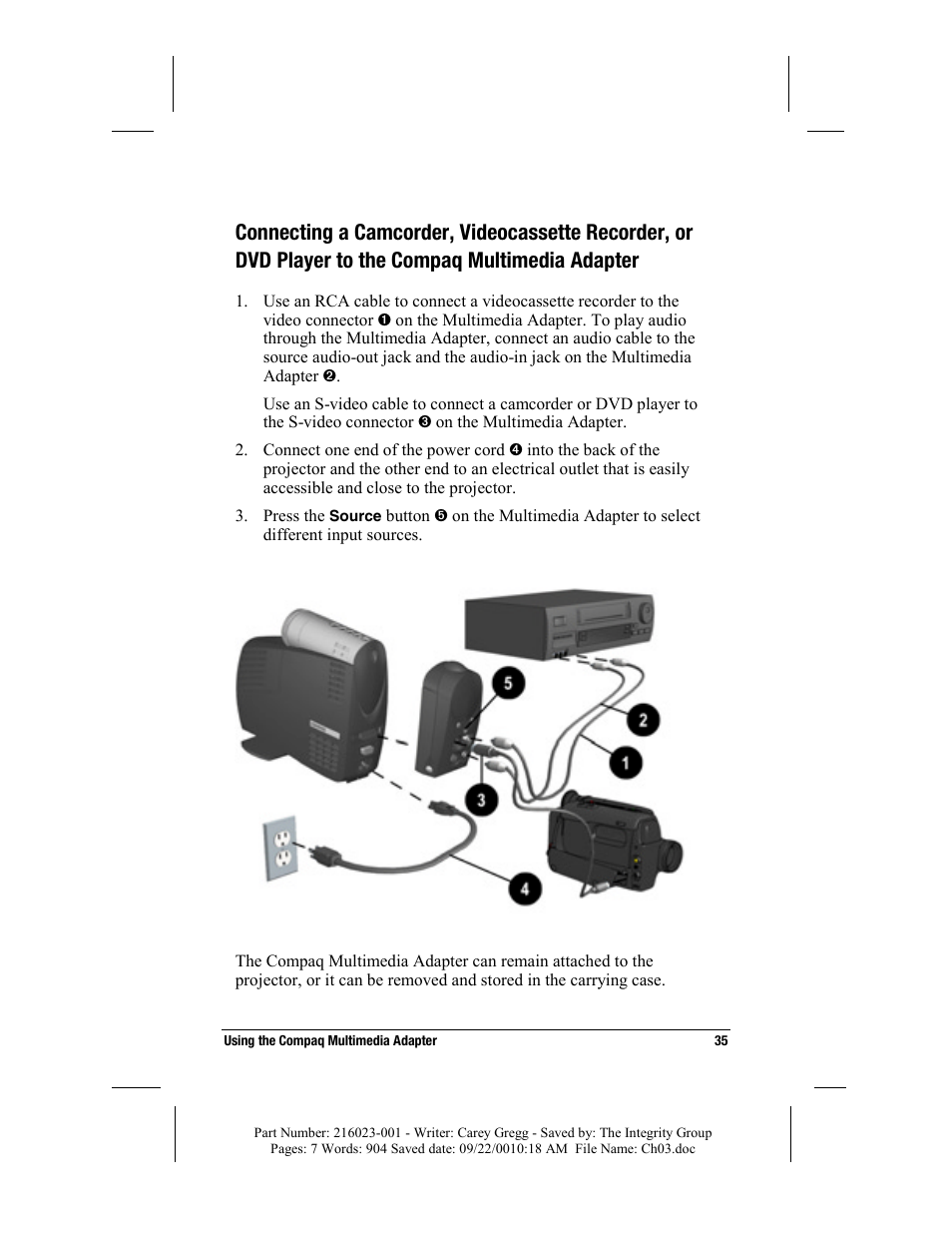 Compaq MP2800 User Manual | Page 35 / 61