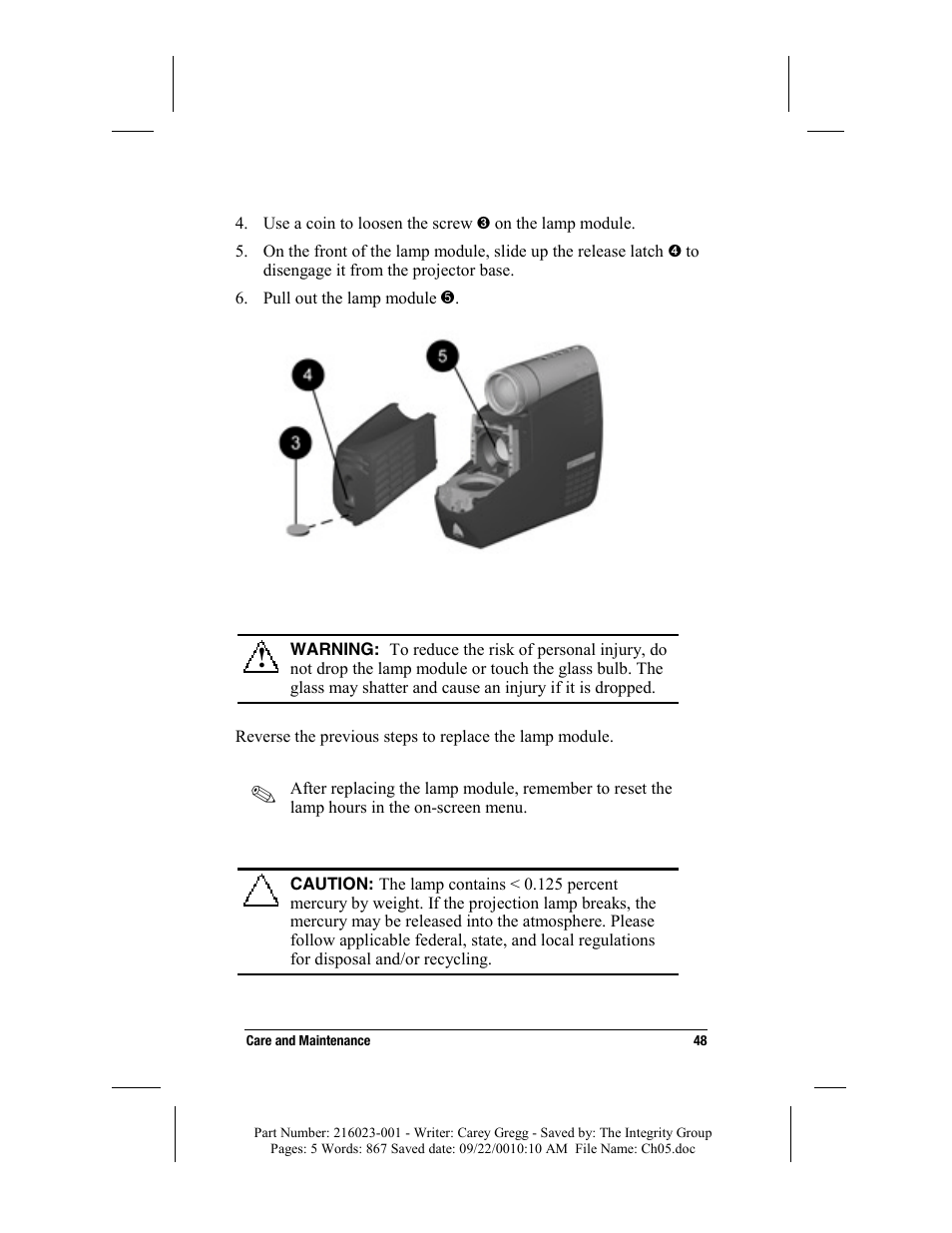 Compaq MP2800 User Manual | Page 48 / 61