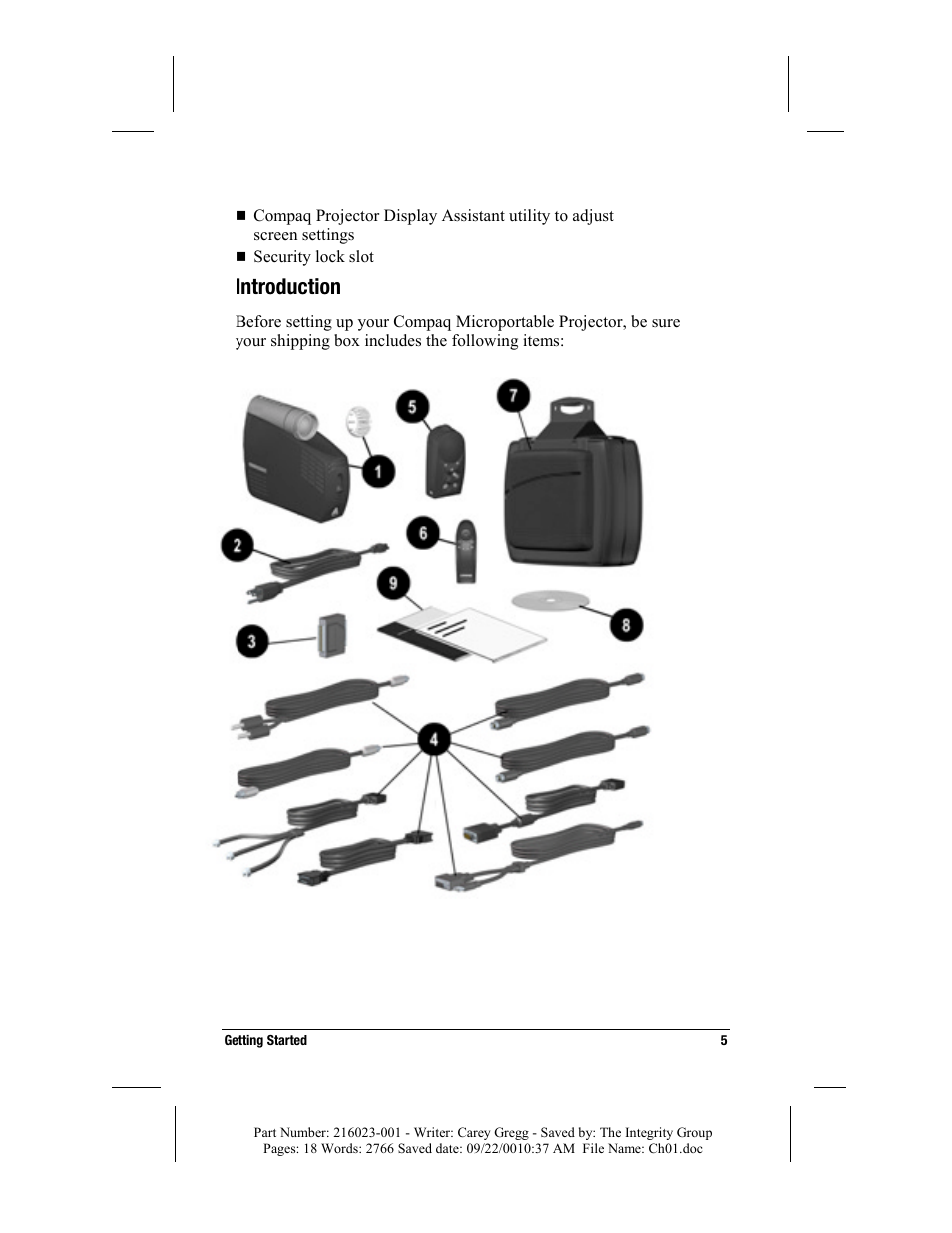 Introduction | Compaq MP2800 User Manual | Page 5 / 61