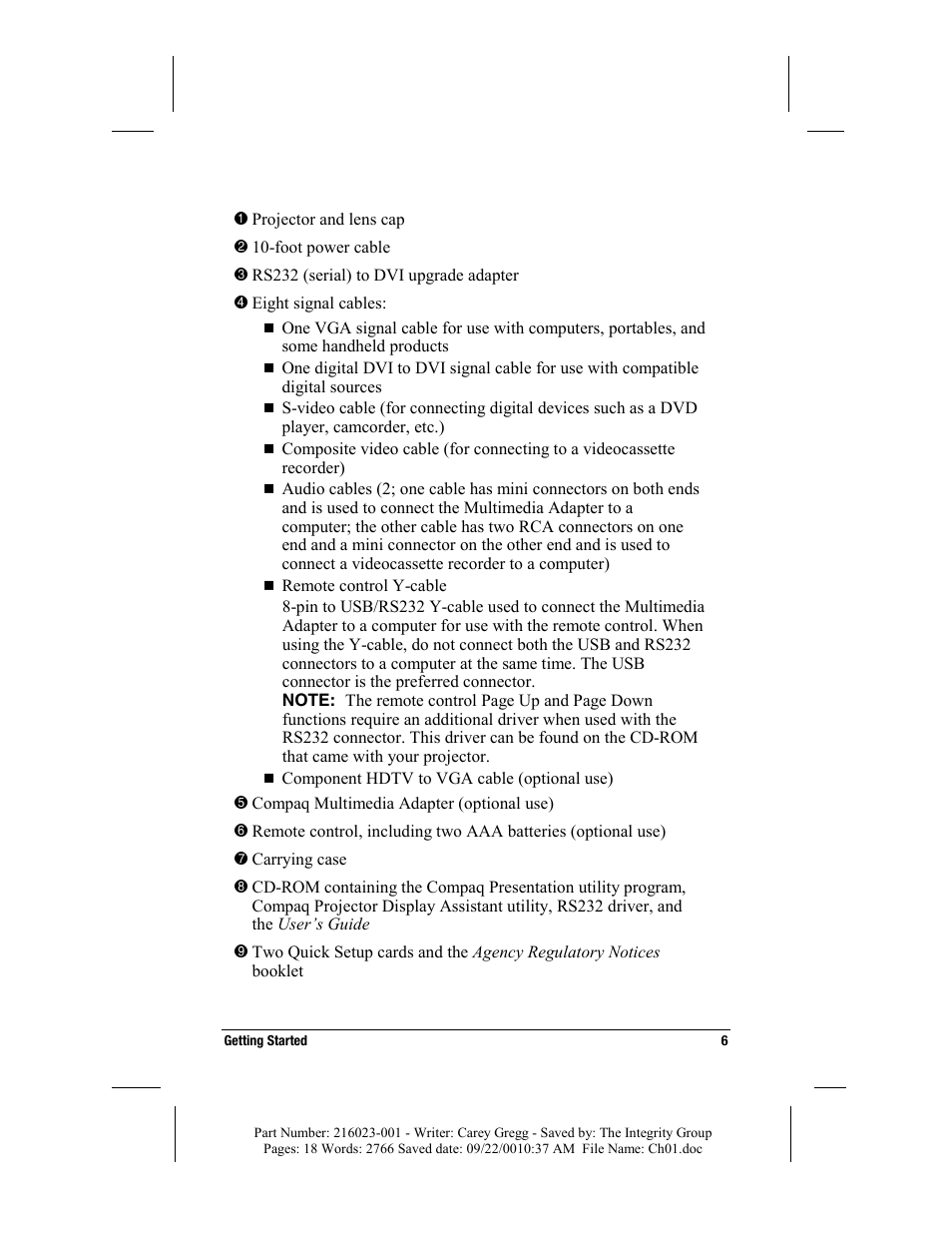 Compaq MP2800 User Manual | Page 6 / 61