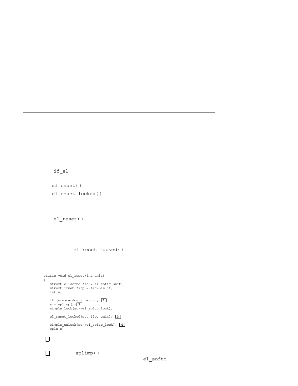 1 implementing the el_reset routine | Compaq TRU64 AA-RNG2A-TE User Manual | Page 123 / 159