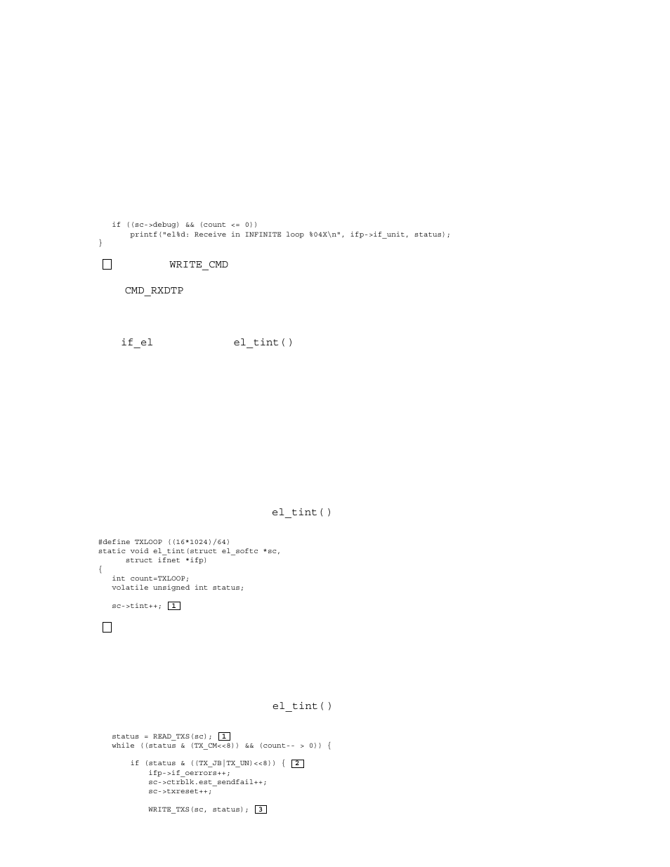 3 implementing the el_tint routine, 1 counting the transmit interrupt | Compaq TRU64 AA-RNG2A-TE User Manual | Page 148 / 159