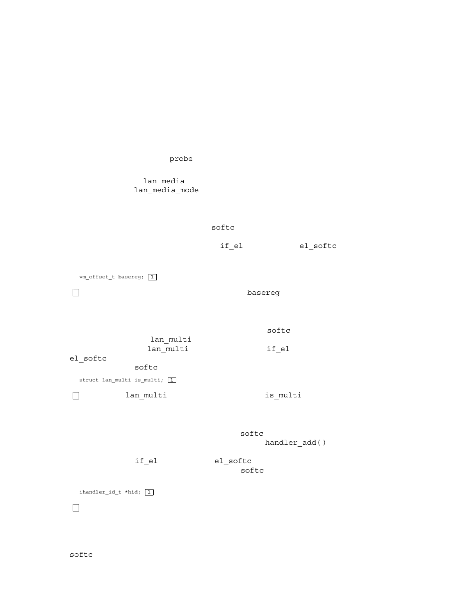 4 defining the base register, 5 defining multicast table information, 6 defining the interrupt handler id | 7 defining csr pointer information | Compaq TRU64 AA-RNG2A-TE User Manual | Page 50 / 159