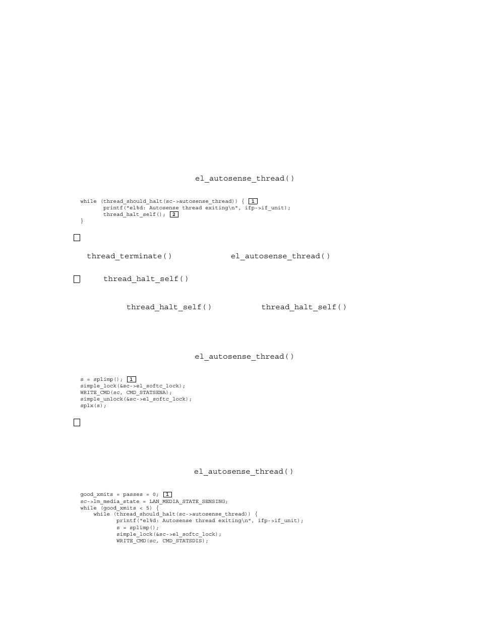 3 testing for the termination flag, 4 starting up statistics, 5 entering the packet transmit loop | Compaq TRU64 AA-RNG2A-TE User Manual | Page 78 / 159