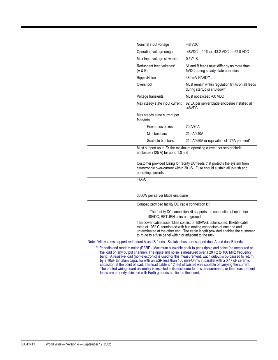 Quickspecs, Technical specifications, Proliant bl20p and p-class system | Compaq ProLiant DA-11411 User Manual | Page 25 / 27