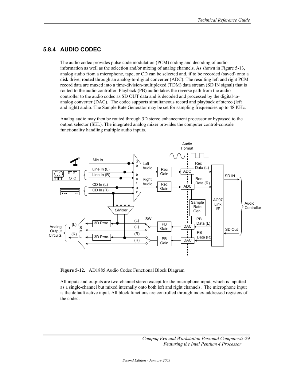 Audio codec, 4 audio codec | Compaq W4000 User Manual | Page 116 / 229