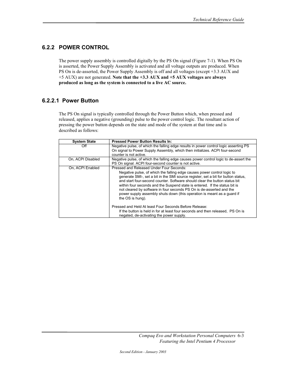Power control, Power button, 2 power control | 1 power button | Compaq W4000 User Manual | Page 128 / 229