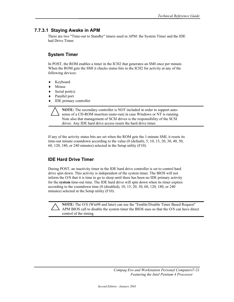 Staying awake in apm | Compaq W4000 User Manual | Page 158 / 229