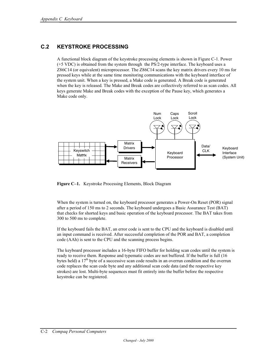 C.2 keystroke processing | Compaq W4000 User Manual | Page 177 / 229