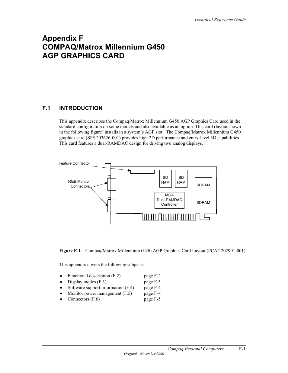 F.1 introduction | Compaq W4000 User Manual | Page 204 / 229