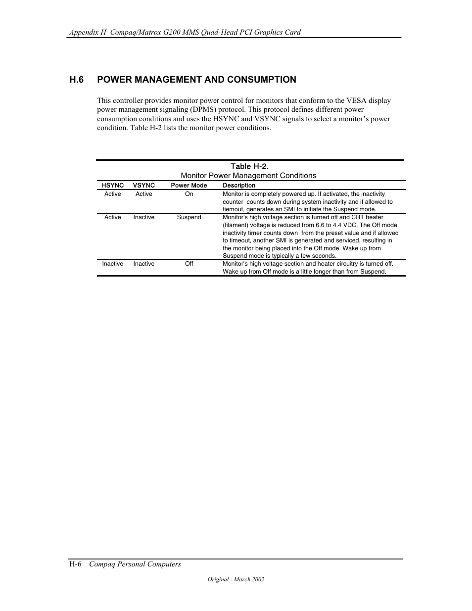 H.6 power management and consumption | Compaq W4000 User Manual | Page 221 / 229