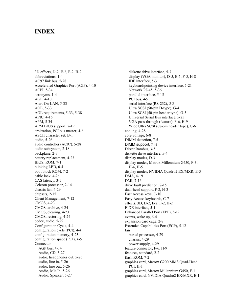 Index | Compaq W4000 User Manual | Page 226 / 229