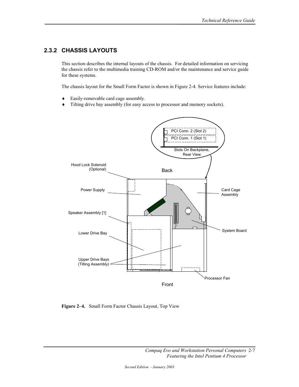 Chassis layouts, 2 chassis layouts | Compaq W4000 User Manual | Page 33 / 229