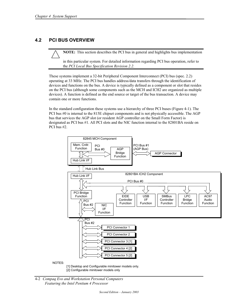 Pci bus overview, 2 pci bus overview | Compaq W4000 User Manual | Page 56 / 229