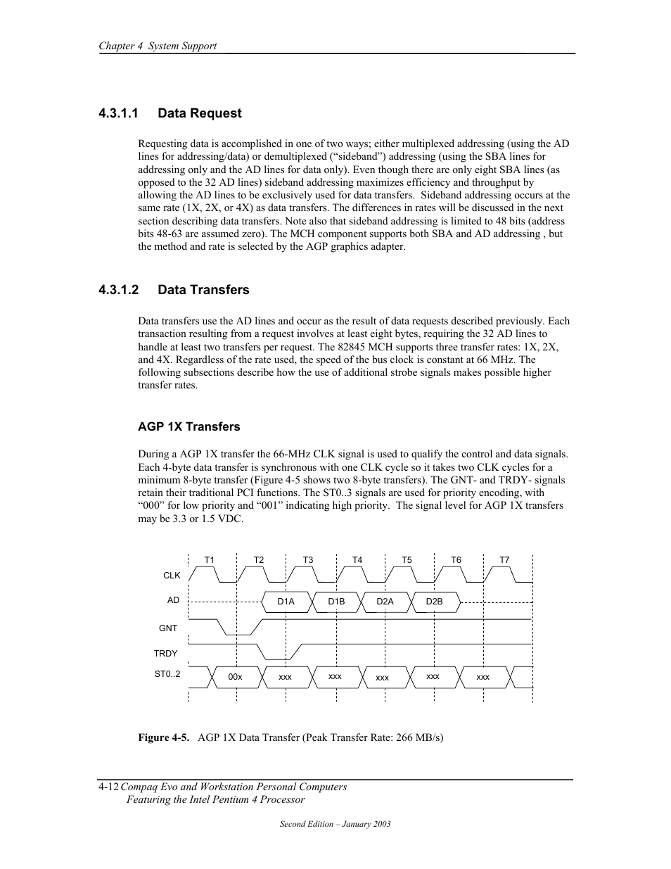 Data request, Data transfers, 2 data transfers | Compaq W4000 User Manual | Page 66 / 229