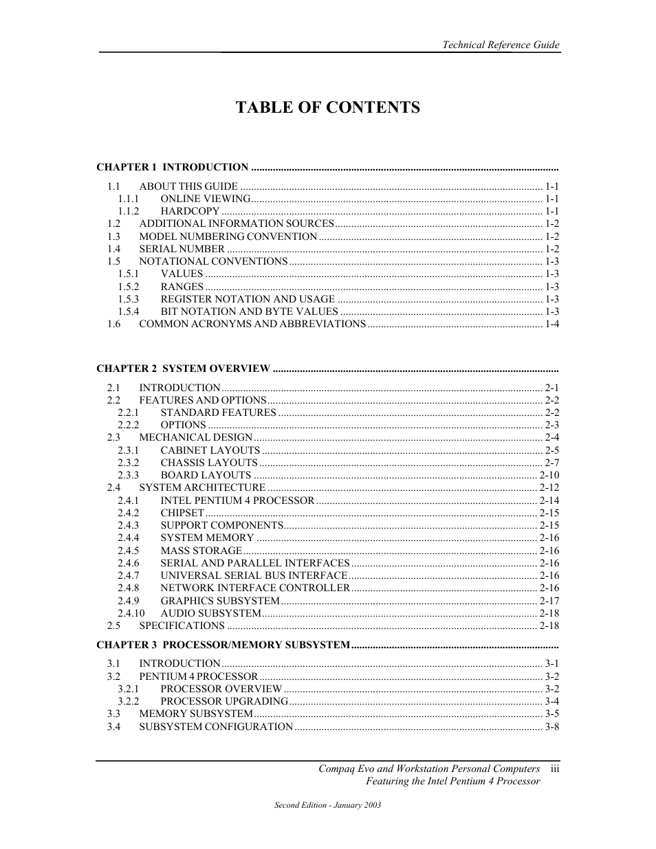 Compaq W4000 User Manual | Page 7 / 229