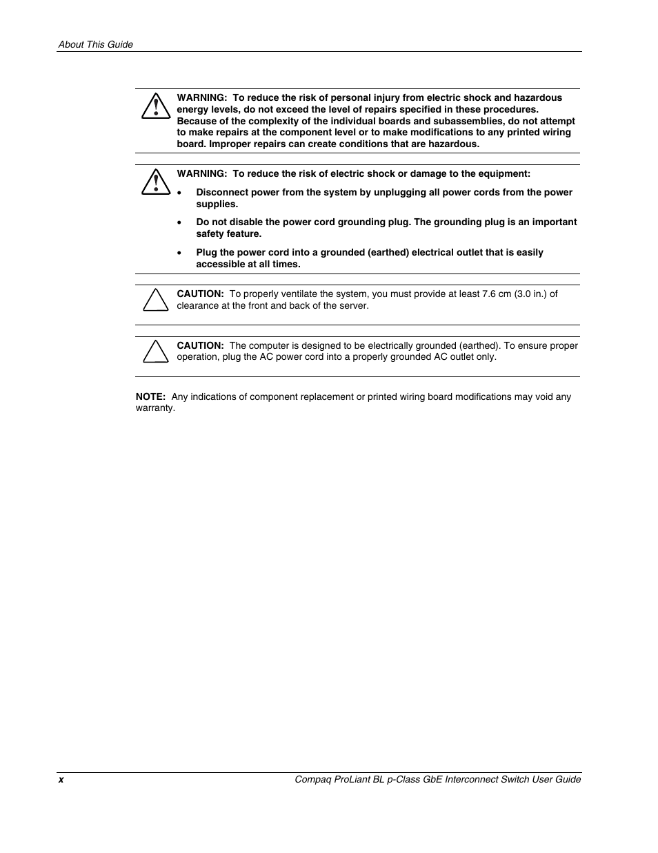 Compaq ProLiant Interconnect Switch User Manual | Page 10 / 207