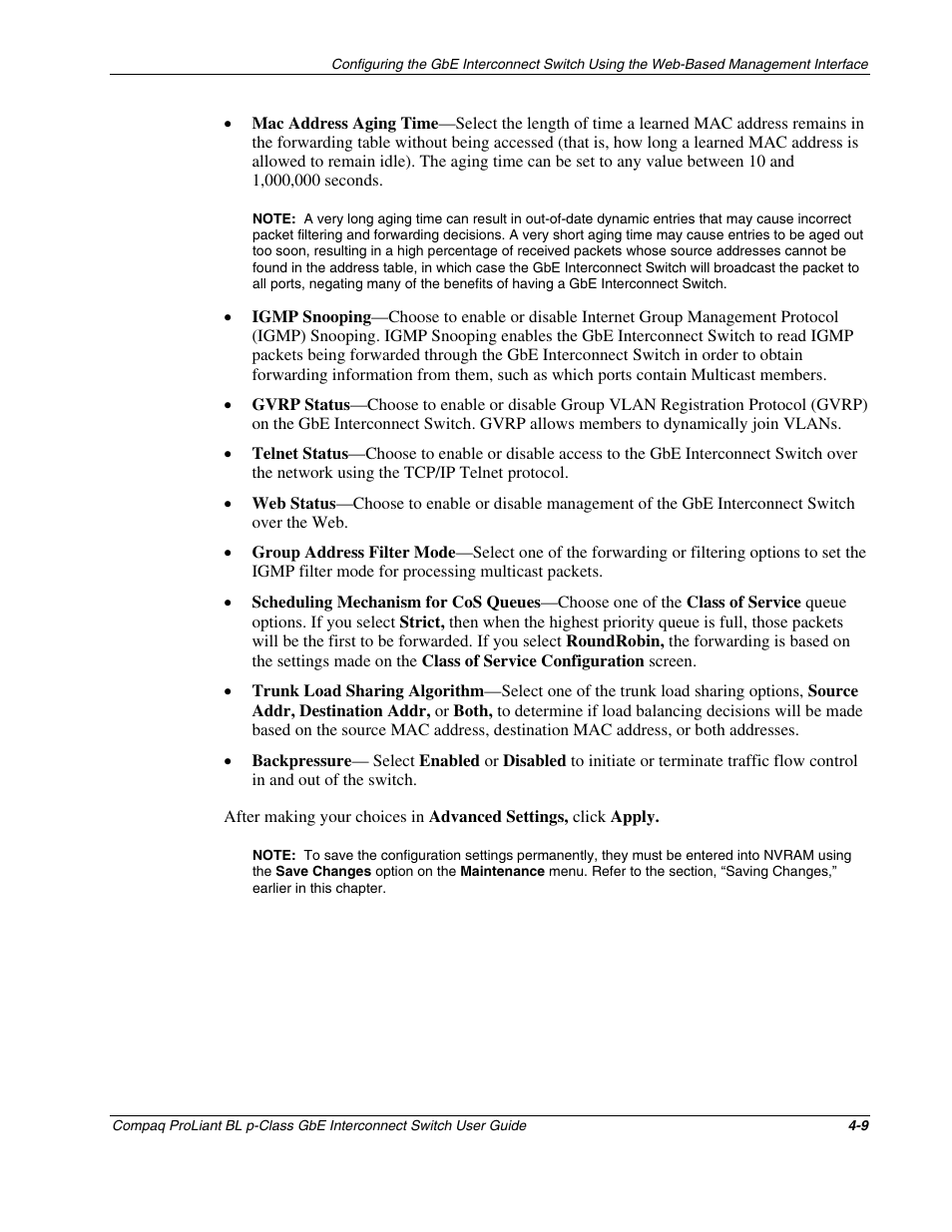 Compaq ProLiant Interconnect Switch User Manual | Page 105 / 207